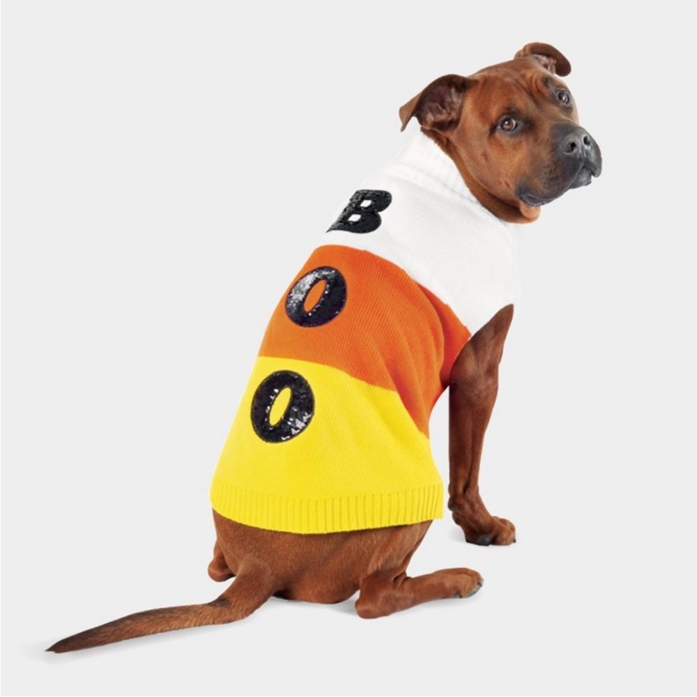 Boots & Barkley Candy Corn BOO Halloween Sweater